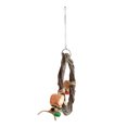 thumbnail image 1 of Hanging Swing Toy, Branch Woven Ring Colorful  Wood Bird Swing Perch  For Pet Bird S,L, 1 of 8