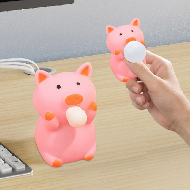 Crush Toys Crush Pigs Shaped Toys Washable Small Invention Toys Soft PVC Decorative Ornaments For Home School Business Office