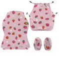 thumbnail image 2 of HUIACONG Cute Strawberry Gaming Chair Covers 4 Piece Cat Scratch Proof Desk Chairs Covers Slipcover Protectors with Straps and Zipper for Home, Office Decorations, 2 of 8