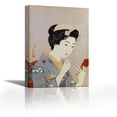 thumbnail image 1 of A Maiko Applying Rouge To Her Lips - Contemporary Fine Art Giclee on Canvas Gallery Wrap - wall décor - Art painting - 25 x 35 Inch - Ready to Hang, 1 of 2