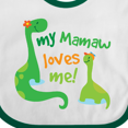 thumbnail image 4 of Inktastic My Mamaw Loves Me Grandson Boys Baby Bib, 4 of 4