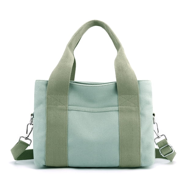 Bolso de viaje de lona Bolsos de mano de moda para damas Color sólido para vacaciones (Verde) Ehuebsd Para Estrenar