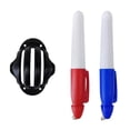 thumbnail image 1 of Golf Ball Liner Triple Line with 2 Marker Pen Color Blue Red Putting Position Aids Line Marker Drop Ship Set A, 1 of 6