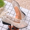 thumbnail image 5 of Willtoo Women's Ballet Flats Round Toe Slip on Lace ballerina Flat Comfortable Wedding Casual Dressy Floral Flats Shoes, 5 of 7