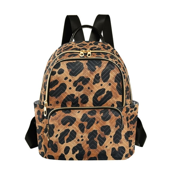 FORMRS Mini Backpack Purse for Women Travel Daypack Casual Shoulder Bag, Leopard Pattern