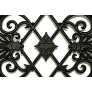 nuvo iron oval decorative insert for fencing, gates, home, garden, acw56
