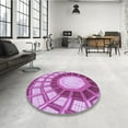 thumbnail image 4 of Ahgly Company Machine Washable Indoor Rectangle Transitional Violet Purple Area Rugs, 2' x 4', 4 of 7