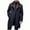 Navy Sweatshirt fot Men, variant on safuny Men's Overcoat Regular Lapel Long Sleeve Buttoned Pocketed Warm Winter Outdoor Outerwear Black L