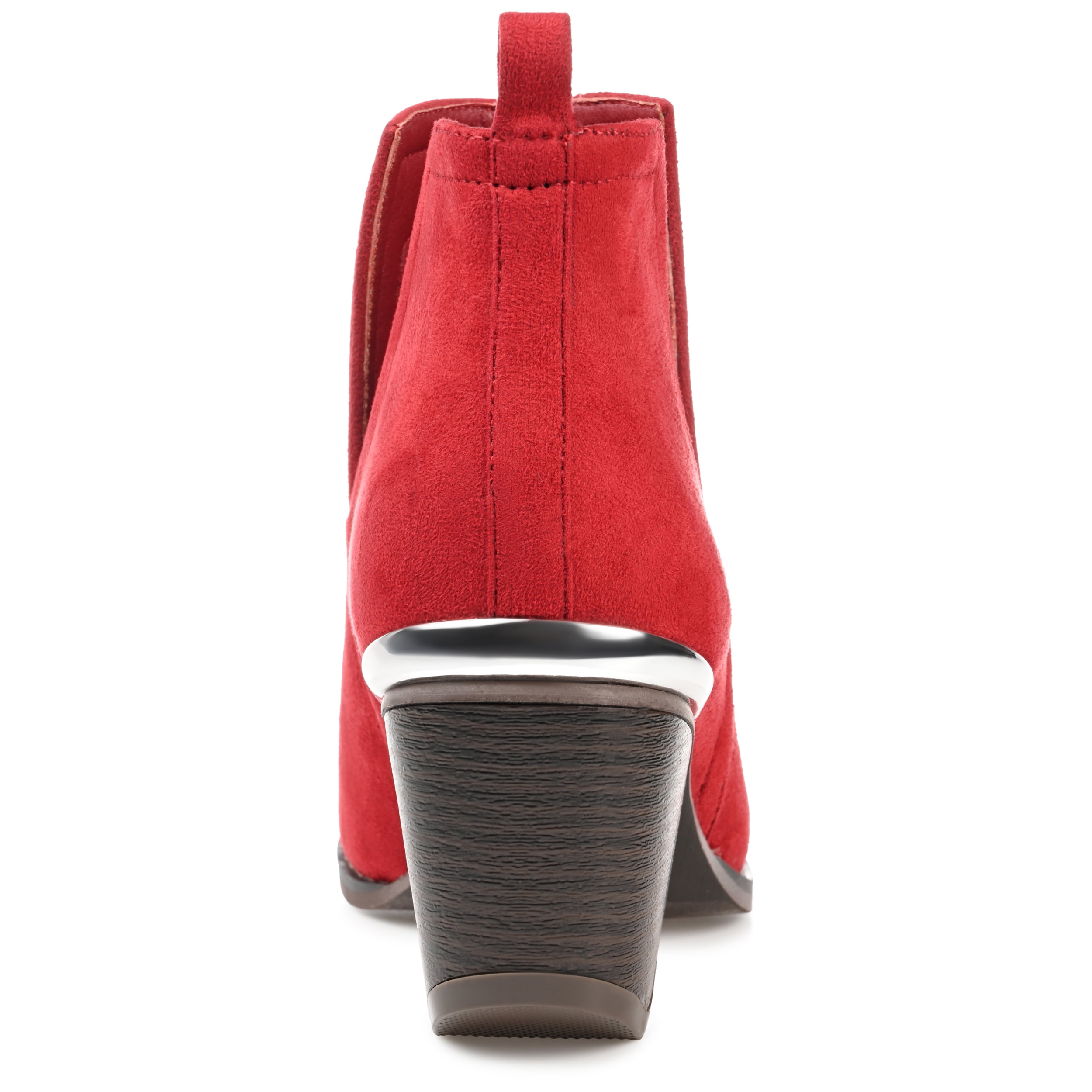 Journee Womens Issla Pull On Stacked Heel Booties, Widths Available