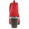 thumbnail image 4 of Journee Womens Issla Pull On Stacked Heel Booties, Widths Available, 4 of 10