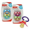 NUK Orthodontic Pacifier Soothes & Calms Baby Latex Assorted Colors May Vary 2pk