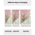 thumbnail image 4 of Easter Day Swag Valances for Windows, Easter Bunny Easter Eggs Daisy Plaid Pink Rod Pocket Sheer Valances for Small Windows, Swag Toppers Light Filtering for Kitchen Living Room 2 Panels 36''x36'', 4 of 6