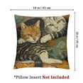 thumbnail image 4 of nygtbtfer Cat Throw Pillow Case, Set of 2, Gifts for Cat Lover, Funny Cat Pillow, Children Room Decoration, Cat Owners Gifts, Cat Theme Room Decor, Cushion Cover for Sofa Couch Bed 12x12in, 4 of 7