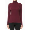 thumbnail image 5 of FashionMille Women's Ribbed Turtleneck Long Sleeve T-shirt Top, 5 of 5