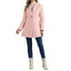 thumbnail image 2 of Abrigo elegante de trabajo con cuello de solapa y botones para mujer, abrigo de trinchera de invierno en color rosa, 2 of 6