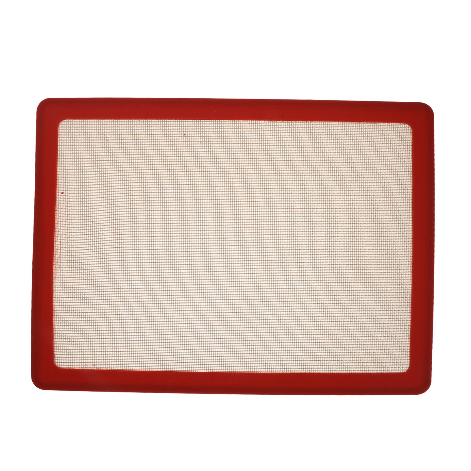 OUNONA Red Silicone Baking Mat Non-Stick Reusable Oven Liner for Cake, Bread, Pastry Baking
