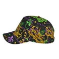 thumbnail image 5 of Daiia Mardi Gras Surface print Baseball Cap Men Women Golf Dad Hat Adjustable Original Classic Low Profile Hat Unconstructed Plain Cap, 5 of 9