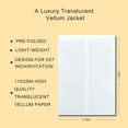 thumbnail image 3 of Yalumo 100 Pack Vellum Jackets for 5x7 Invitations, Pre-Folded 115GSM Wedding Invitation Wraps, Translucent Vellum Paper Invitations Sleeves for Wedding, Greeting Cards, Envelope Liners, 3 of 5