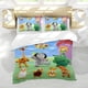 thumbnail image 5 of Tiny Bunch Baby TV Conjunto de sábanas temático, trío de piezas, cómodo y amigable con la piel, diseño único, regalo de decoración para el hogar para familiares, amigos y fans,135cm *200cm, 5 of 6