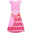 thumbnail image 6 of Rise of Red Cosplay Costume, Pink Princess Dress Halloween Costumes, Ruffle Sleeve Dress Pink Outfit, Movie Figure Halloween Cosplay, 120, 6 of 8