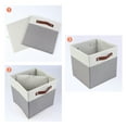 thumbnail image 3 of Unique Bargains Storage Cube Fabric Storage Bin with Handles Gray 13*13*13in, 3 of 6
