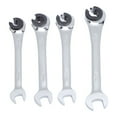 thumbnail image 2 of Ratcheting Wrench Set Metric, 4 Sizes Open  Head Ratcheting Wrench Set 10-17mm 2 Use  for Brake Line, 2 of 7