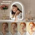 thumbnail image 2 of Hasipu 11"×14" Arched LED Makeup Mirror with Lights White Vanity Mirror 3 Light Modes for Bathroom & Dressing Table, 2 of 8