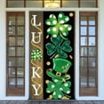 thumbnail image 1 of Decoraciones para el Día de San Patricio, Accesorios para el Día de San Patricio, Cubierta para Puerta del Día de San Patricio, Decoración para Exteriores de Irlanda, Bandera Vertical Colgante, Banner, 1 of 6