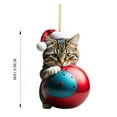 thumbnail image 3 of Btomtd 2pcs 2D Acrylic Cats Pendant for Christmas Tree, Funny Hanging Ornaments with Cat Designs, Holiday Tree Jewelry Decor, Festive Cat Theme Ornaments, I, 3 of 4