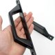 thumbnail image 3 of Tirador de puerta corrediza de acero al carbono Mytjv-wood de 19,6 cm, tirador de puerta de granero (negro), 3 of 5
