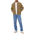 thumbnail image 2 of INSPIRE CHIC Men's Casual Solid Color Long Sleeve Button Pockets Corduroy Trucker Jacket S Brown, 2 of 5