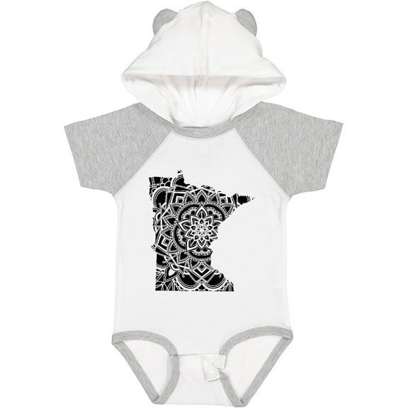 Inktastic Minnesota Silhouette Mandala Boys or Girls Baby Bodysuit