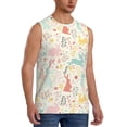 thumbnail image 2 of Uemuo Fall Rabbit Pattern Men's Sleeveless T-Shirt,Muscle Athletic Tank Top, Moisture-wicking Quick-dry Breathable Classic Tee Top for Gym Run Outdoor Sports-Medium, 2 of 8