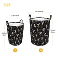 thumbnail image 3 of Sikiie Playing Music Skeletons Print Round Dirty Clothes Basket, Waterproof Standing Foldable Storage Basket, for Laundry Room, Bedroom, Bathroom Storage-Medium, 3 of 6