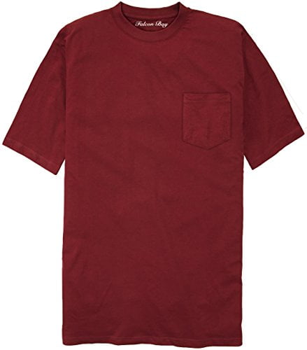 Cotton Pocket T-Shirt BURGUNDY 3XLT 