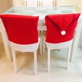 thumbnail image 4 of Cubierta de la silla del casquillo de Papá Noel cubierta trasera de la silla de la mesa de la cena de Navidad (4 piezas) JShteea Libre de BPA, 4 of 9