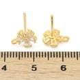 thumbnail image 4 of Brass Micro Pave Clear Cubic Zirconia Stud Earring Findings Cadmium Free Nickel Free Lead Free9.5x7.5mm Hole: 1mm Pin: 0.8x11.5mm, 4 of 4