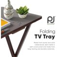 thumbnail image 4 of HYJY 2-Pack Folding TV Tray Table Set, Solid Wood for Eating & Laptop Use, Espresso, 4 of 18
