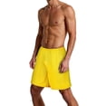 thumbnail image 4 of TANBOM Men's Nylon Mesh Five Pants Casual Comfortable Breathable Yellow M, 4 of 6
