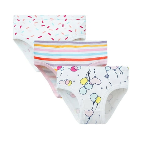 Quealent Little Girls  Soft Cotton Underwear Kids Breathable Comfort Panty Briefs Toddler Undies (Sky Blue 12-18 Months)