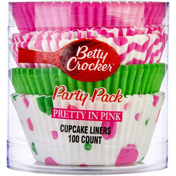 Betty Crocker Party Pack Cupcake Liners, Pretty in Pink