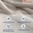 thumbnail image 3 of GRANDPATIO Napoli Sunbrella 12ft Round Canteliver Patio Umbrella with Base, Sunbrella Canvas Flax, 3 of 14