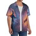 thumbnail image 2 of KLL Watercolor Sky Dragon Print Men's Shirt Short Sleeve Button Down Summer Cuba Beach Shirts- Small, 2 of 5