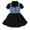 Black, variant on Hiijoy Toddler Girls Outfits Ruffle Short Sleeve Shirt Dress & Denim Camisole, Sizes 2-3T