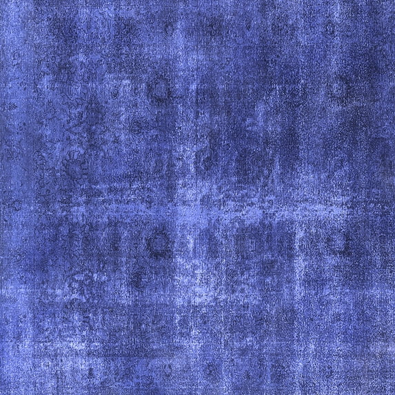 Ahgly Company Indoor Square Oriental Blue Industrial Area Rugs, 5' Square