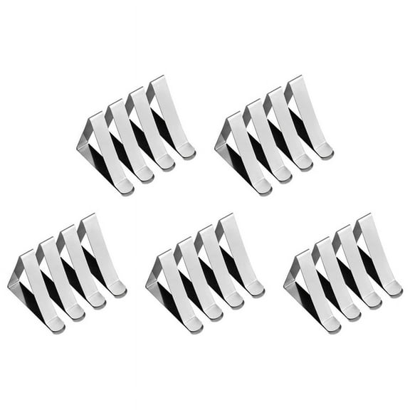 20 Pcs Stainless Steel Tablecloth Clip,Non-Slip Adjustable Table Cover Clamps Clip Table Cloth Holders for Picnic