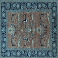 thumbnail image 1 of Ahgly Company Indoor Square Oriental Light Blue Industrial Area Rugs, 7' Square, 1 of 4