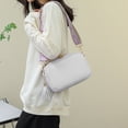 thumbnail image 4 of Fashion Satchels Bag Solid Color Sling Shoulder Purse Square for Shopping Travel, 4 of 6