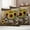 Yellow Beige BrulyWood, variant on Farmhouse Sunflowers Outdoor Waterproof Pillow Covers, Western Star Vintage Sparrows Decorative Square Throw Pillowcase Sofa Cushion Sham for Patio/Couch/Chair, 24"x24" 2 Pack