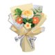 thumbnail image 1 of Bouquet de flor de crochet decoración de flores de punto hecha a mano con vegetación eucalipto hojas para la decoración del estante de fiesta de la Amarillo, 1 of 8